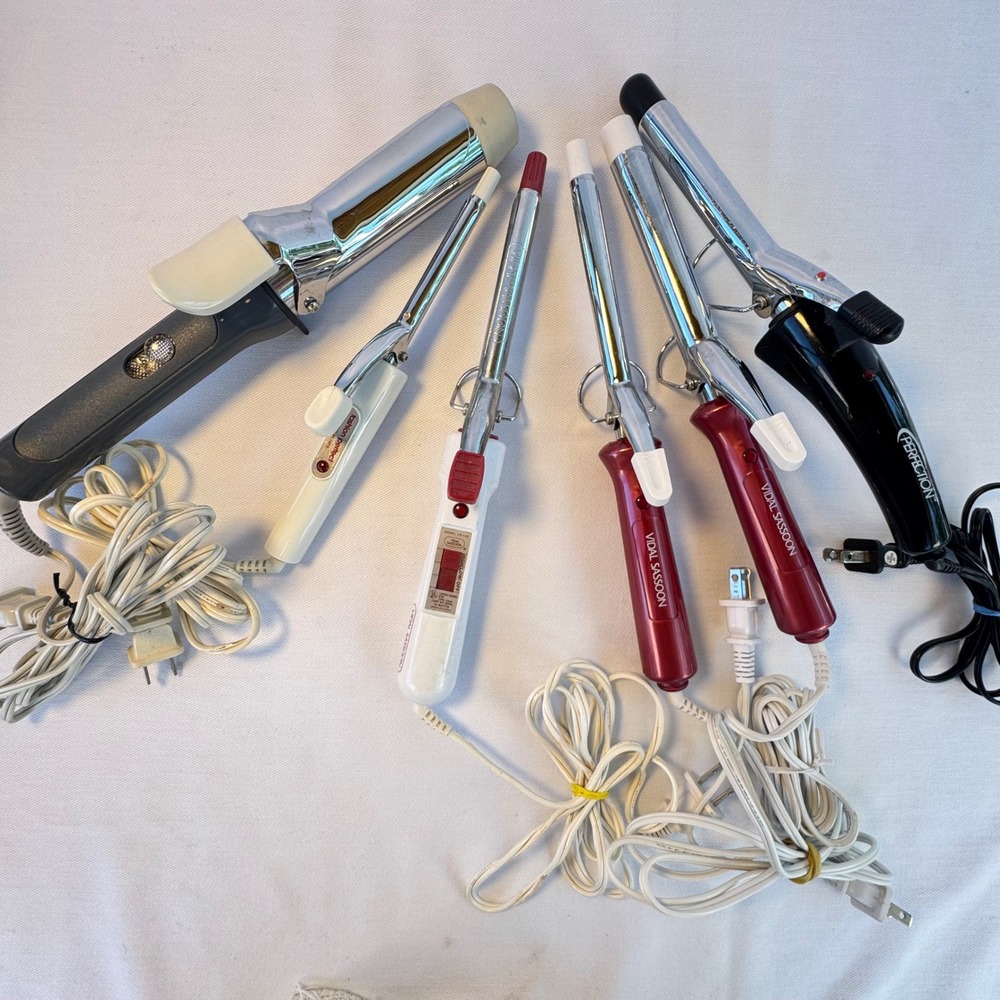 Curling Iron Lot of 6 Vidal Sassoon Gallery Series Fashion Perfect Perfection